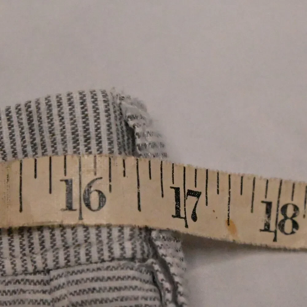 J Crew Gray White Stripe Linen Cotton Chino Shorts 9